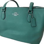 Coach Brand New Green Leather Tote  Purse Photo 1