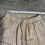 Briggs New York Briggs Women Bohemian Striped Wide Leg Lounge Pants Size S Beige Casual Comfort Photo 6