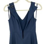 Banana Republic  Factory Navy Blue Sleeveless Jumpsuit Sz 2P Petite Crop Wide Leg Photo 4