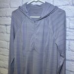 Athleta coverup dress swim coverup Tall Purple Lilac Hooded Long Sleeve Med Photo 3