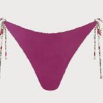 Berlook Rose Red Reversible Floral Halter Bikini Bottom ONLY 70 Pink Size M Photo 6