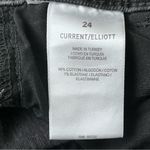 Current/Elliott Current Elliot Jeans Women 24 Washed Black Pleated Denim Taper High Rise Goth Photo 5