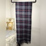 Burberry Authentic Burberrys unisex Scarf Blue Check Vintage 100% cashmere Photo 7