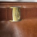 Salvatore Ferragamo Brown Leather Shoulder Bag with Gold Accent Photo 5