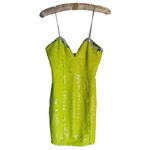 H:ours Poppy Mini Dress Two Tone Sequins Silver Yellow XS Cocktail Event Glam Photo 1
