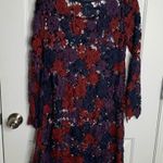 Anthropologie  floral lace harvest bloom shift dress size 0 wedding guest no slip Photo 3