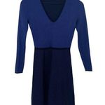 Club Monaco Fit & Flare Mini Sweater Dress Knit Polka Dot Long Sleeve XS Photo 0