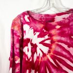 Croft & Barrow XL Top Handmade Tie Dye Hot Pink Spiral Cotton Boho Artsy 440 Photo 3