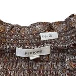 Pleione Brown Printed Lined Tie Bow Blouse Women's Top Size Medium | 26-21 Photo 3
