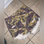 We The Free  paisley curvy high waisted chino fall shorts caaual denim boho $98 Photo 5