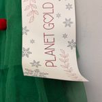 Planet Gold  New! Green Tulle Skirt with Colorful light up  Pom Poms size S Photo 3