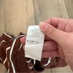 Striped Sweater Sweat Shorts brown white size small Photo 6