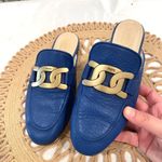 Tod's TOD’S Women’s Kate Chain Loafer Mules Capri Blue Size EU 36.5 Photo 1