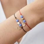 2pcs Glow In The Dark Luminous Beads Star Bracelet Adjustable Women Men Jewelry Photo 0
