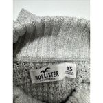 Hollister Cropped Sweater Womens XS Gray High Neck Long Sleeve Knit Pullover Photo 2