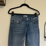 7 For All Mankind Shark Bite Raw Hem Straight Leg Cropped Jeans Size 29 Photo 2