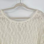 POL  Women's Ivory Textured Loose Knit High Low Hem Pullover Sweater‎ Size Medium Photo 2