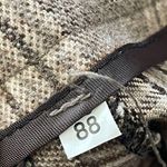 Plaid Crop Pants mid rise straight leg womens Brown size 10 transitional preppy Photo 1