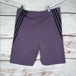 Adidas NWT XL Shadow Violet Purple - Black Side Stripe Cotton Knit Biker Shorts Photo 1
