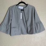 Cupcakes and Cashmere NWT  Light Heather Grey Pin Strip Blazer Size XS Photo 0