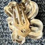 Beautiful Enamel Flowers Vintage Clip On Earrings Signed W Germany White Photo 6