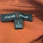 Moa Moa Burnt Orange Dark Short Sleeve Button Down Front Shirt Size Large Photo 11