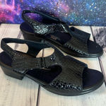 SAS Tripad Comfort Suntimer Sandals Black Patent Croc Slingback Strap Sz 9.5 Photo 0