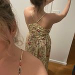 Jill Stuart Jill  Yellow Multi Ruched Floral Satin Dress Photo 2