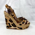 Christian Louboutin Tigresse 120 Leopard Pony Calf Hair Platform Wedge Sandal 36 Photo 2