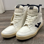 Flamingos Life Old 80s Vegan Leather High Top Sneakers Size EU 41 Unisex White Photo 0