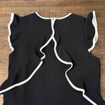 Shoshanna Black & White Ruffled Cap Sleeve Mini Dress Designer Cocktail Size 12 Photo 6