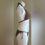 Body Glove  Light Brown HalterTop Tie On Bottom & Top  Bikini Set Sz M Photo 3