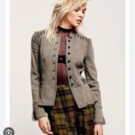 Free People  Victorian Ruffle Lace Up Military Jacket Size XS Photo 3