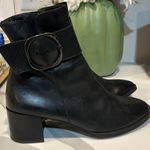 Paul Green  Jewel Bootie UK 6 Fits like US 7.5 or 8 NEW Black Buckle Leather Photo 0