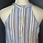 Cloth & Stone  Striped Blue Halter Tank Top Photo 9