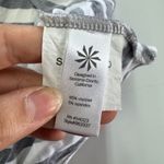 Athleta Skirt Womens Large Grey White Seeing Stripes Tulip Hem Midi Photo 4