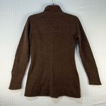 Title Nine Wool Blend Sweater Jacket Brown Knit Full Zip Women’s Size X-Small Photo 6