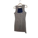Banana Republic Factory Jacquard Cream Navy Blue Sleeveless Dress Size 6 Photo 1