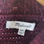 Madewell  XXS Side Button Boxy Turtleneck Sweater Burgundy Chunky Ribbed Modern Photo 4