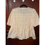 Pink Lily Peplum Blouse Photo 2