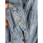 Madewell Chambray Long Sleeve Shirt Blue Size Small Photo 7