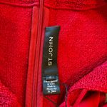 St. John NWT  Women’s Wool Blend Red Lace Up Bow Knit Short Sleeve Dress Size 12 Photo 4