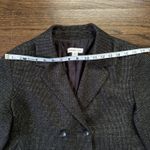 Coldwater Creek Blazer Tweed Double Breasted Career Jacket Black Tan Size 14 Photo 3