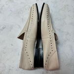 Vince Camuto Women's Jendeya Loafers Size 7 Beige Parchment Silver Studs Photo 5