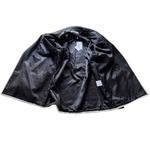 By Egries Faux Vegan Leather jacket Blazer Black Size Large NWT Contrast trim Photo 6