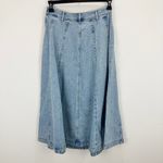 Madewell Denim Midi Skirt Edmonson Wash Blue Stretch High Waist A Line US 26 NWT Photo 9