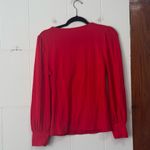 Belle Poque Red Retro Fitted Wrap Blouse Top‎ NWT Large Photo 4