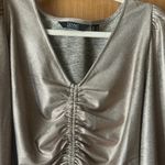 Dennis Basso  Metallic Long Sleeve Top Photo 4