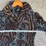 🦋 Alyx Turtleneck Animal Print Sweater Dress Small Comfy Casual Photo 4