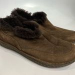 Born fur lined leather slip on shoes brown women’s size 9 casual cozy loungewear Photo 2